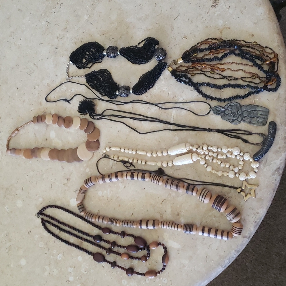 Necklaces, various sizes and materials.  9 in total! Fun and unique!